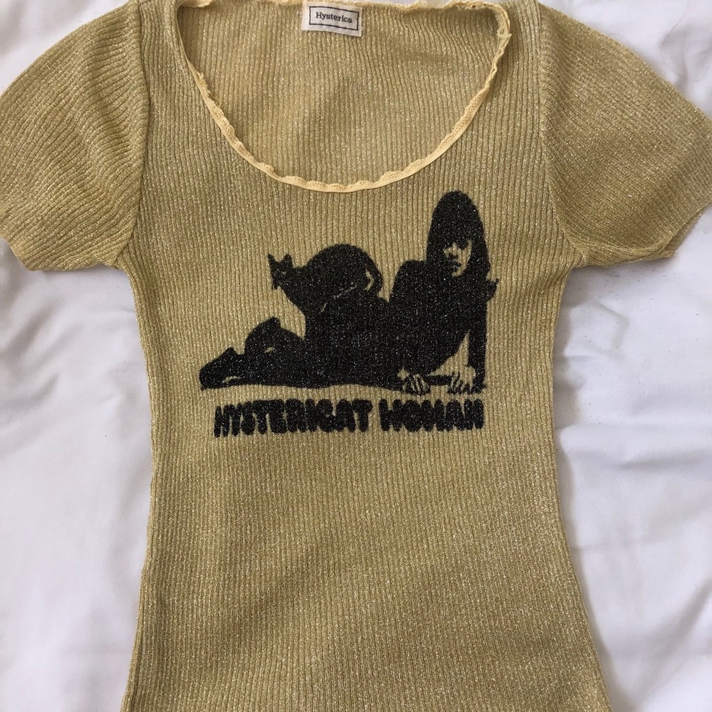 Hysteric Glamour/Hysterics Lurex Scoop-Neck Tee